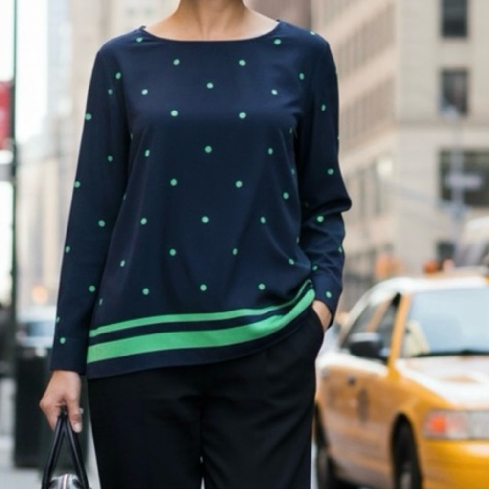 GAP NWOT Long Sleeves Polka Top Medium